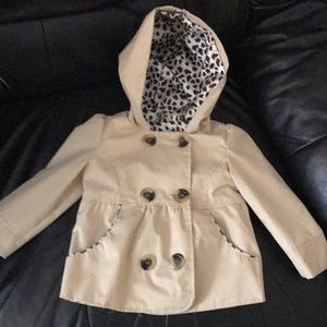 Tan toddler rain jacket size 2T